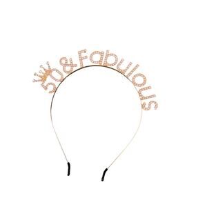 50th & Fabulous headband ~ Party! Bling!
